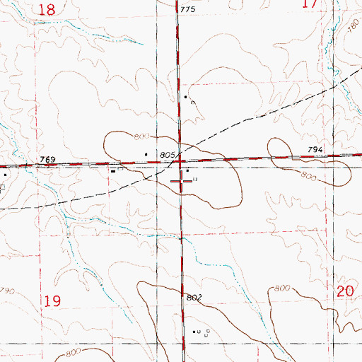 Topographic Map of Centennial School (historical), IL