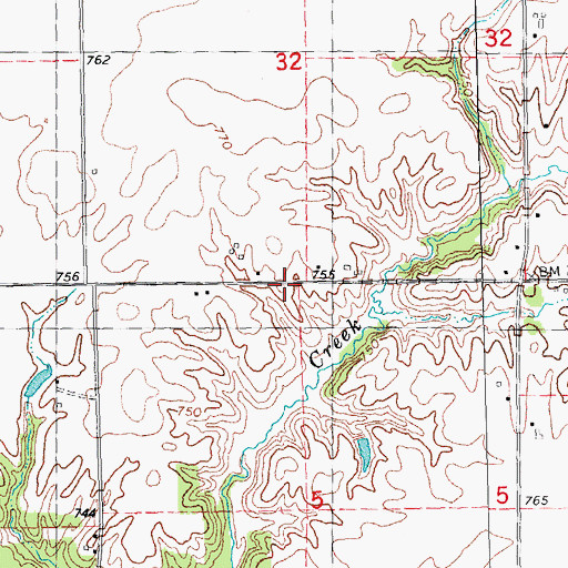 Topographic Map of Center Grove School (historical), IL