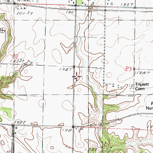 Topographic Map of Center Grove School (historical), IL