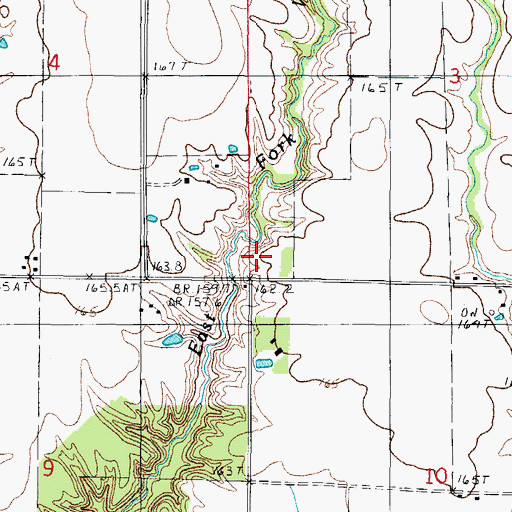Topographic Map of Center School (historical), IL
