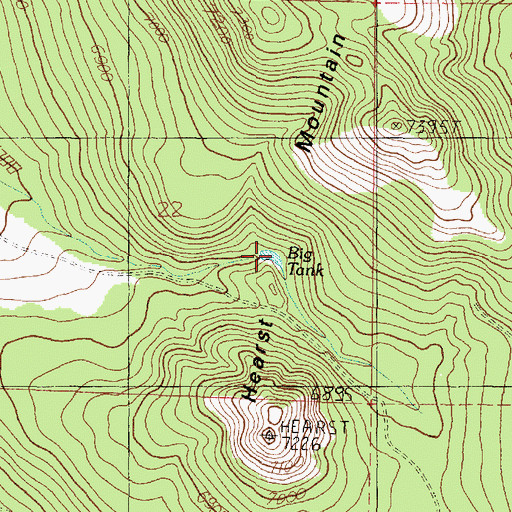Topographic Map of Big Tank, AZ