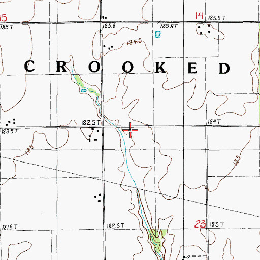 Topographic Map of Center School (historical), IL