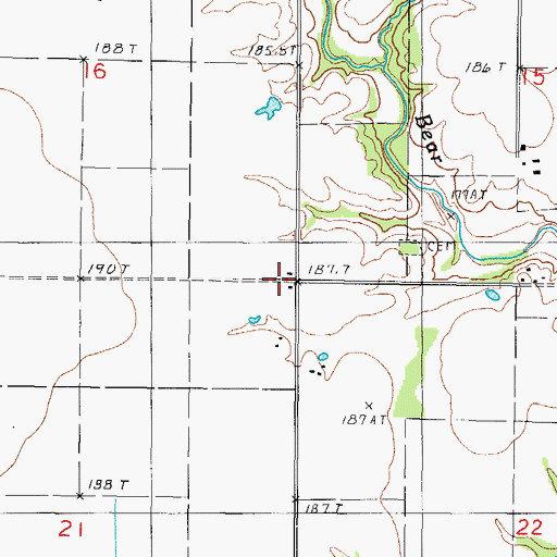 Topographic Map of Center School (historical), IL