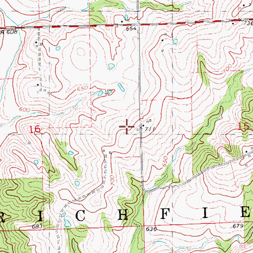 Topographic Map of Center School (historical), IL