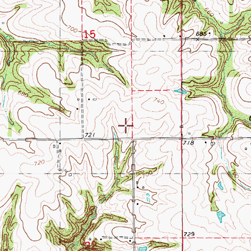 Topographic Map of Center School (historical), IL