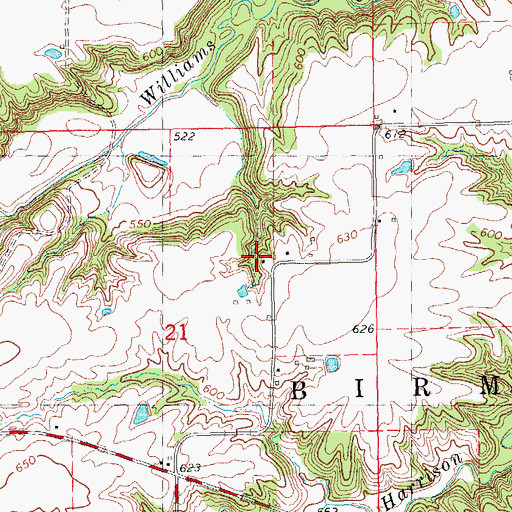 Topographic Map of Center School (historical), IL