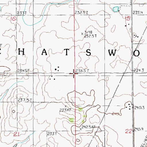 Topographic Map of Center School (historical), IL