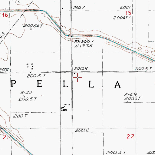Topographic Map of Center School (historical), IL