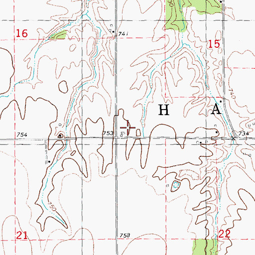 Topographic Map of Center School (historical), IL