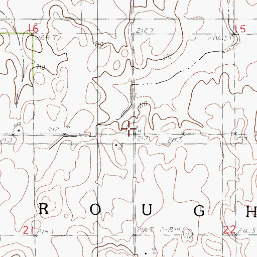 Topographic Map of Center School (historical), IL