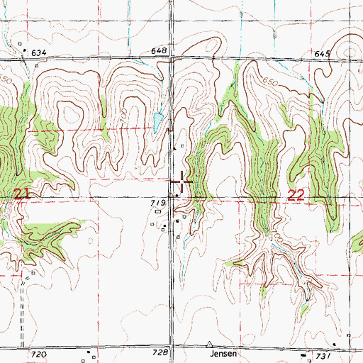Topographic Map of Center School (historical), IL