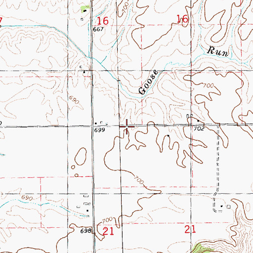 Topographic Map of Center School (historical), IL
