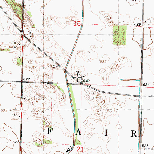 Topographic Map of Center School (historical), IL