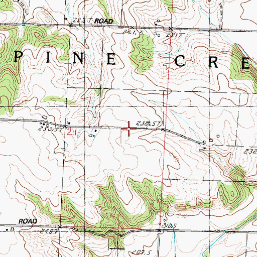 Topographic Map of Center School (historical), IL