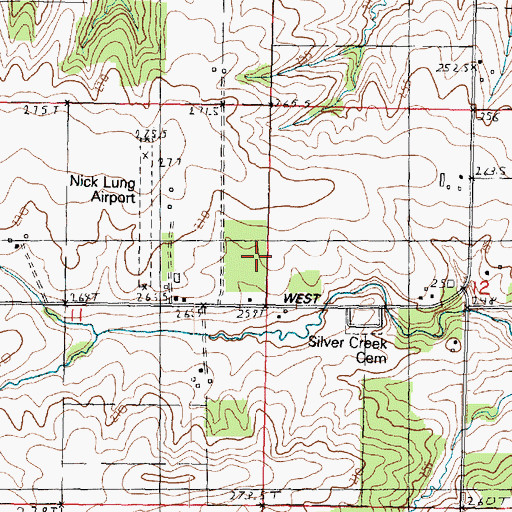 Topographic Map of Center School (historical), IL