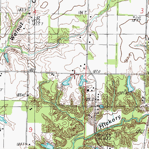 Topographic Map of Centerville School (historical), IL