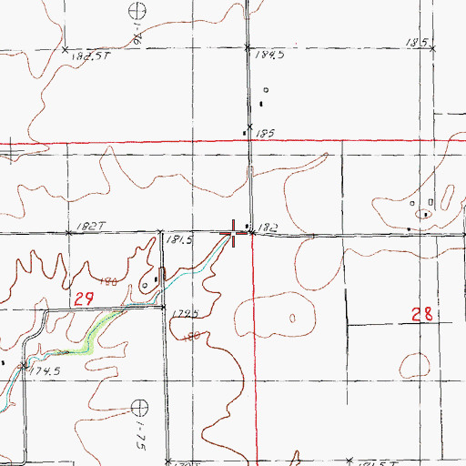 Topographic Map of Centerville School (historical), IL