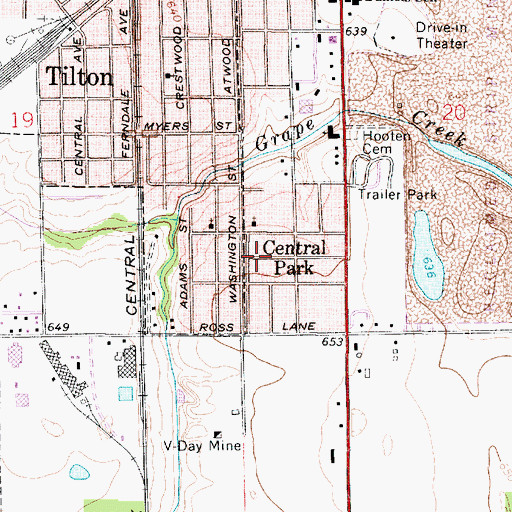 Topographic Map of Central Park, IL