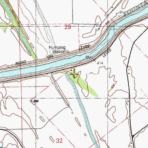 Topographic Map of Central School, IL