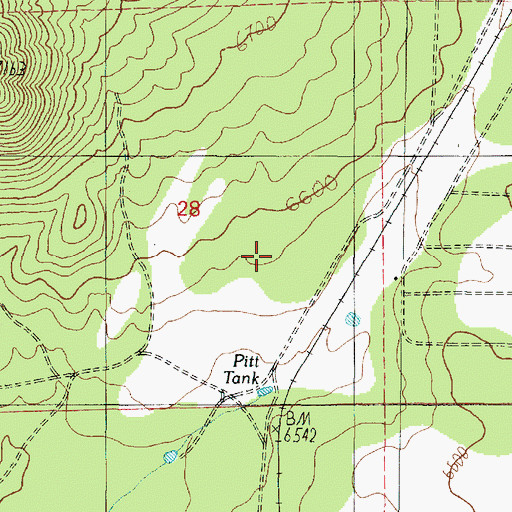Topographic Map of Pitt Tank, AZ