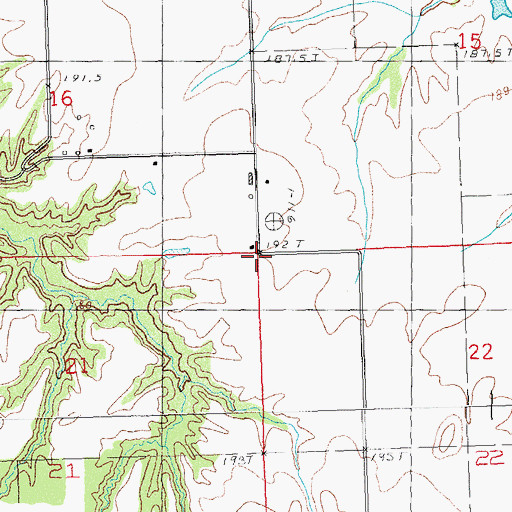 Topographic Map of Central School (historical), IL