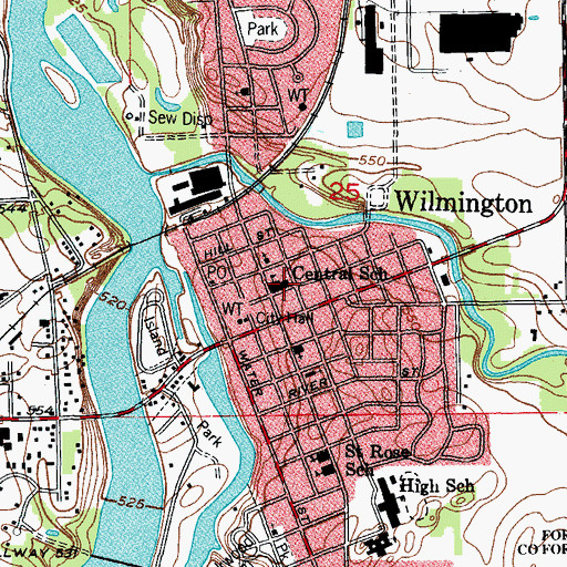 Topographic Map of Booth Central Elementary School, IL