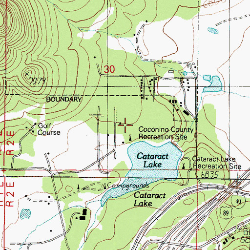 Topographic Map of Coconino County Recreation Site, AZ
