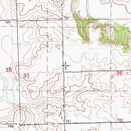 Topographic Map of Chalman School (historical), IL