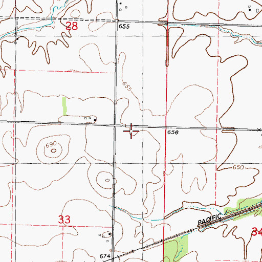 Topographic Map of Champion School (historical), IL