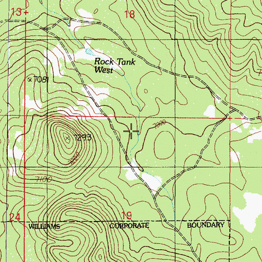Topographic Map of Rock Tank West, AZ