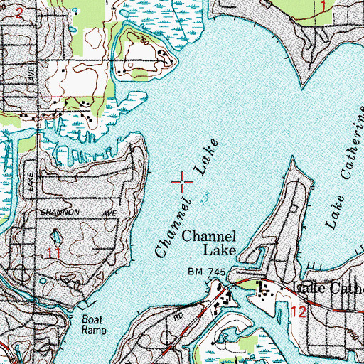 Topographic Map of Channel Lake, IL