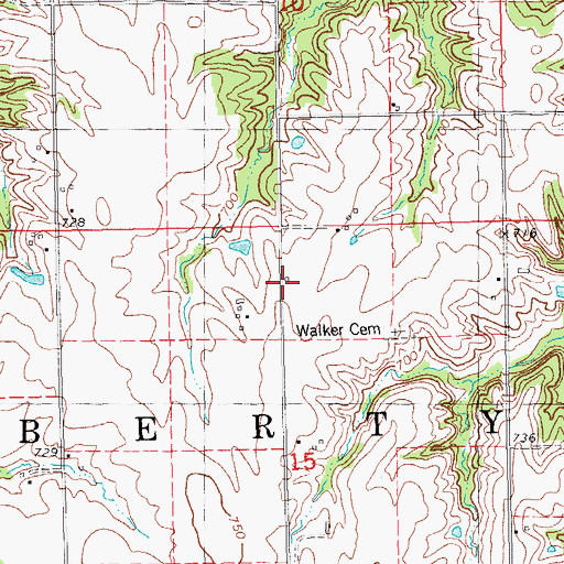 Topographic Map of Chaplin School (historical), IL
