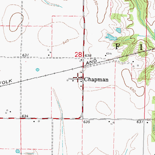 Topographic Map of Chapman, IL