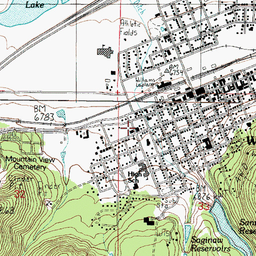 Topographic Map of Chalender District Ranger Station, AZ