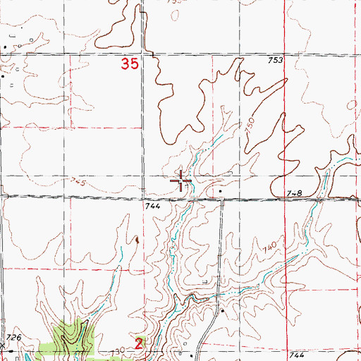 Topographic Map of Chapman School (historical), IL