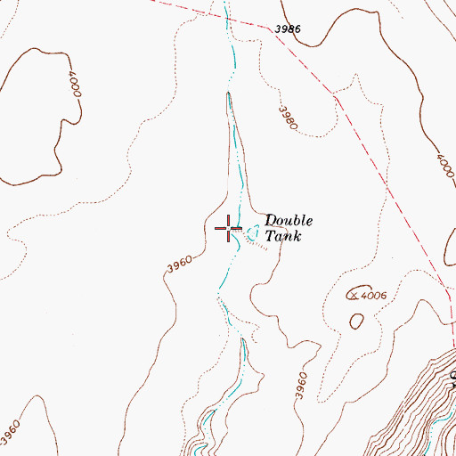 Topographic Map of Double Tank, AZ
