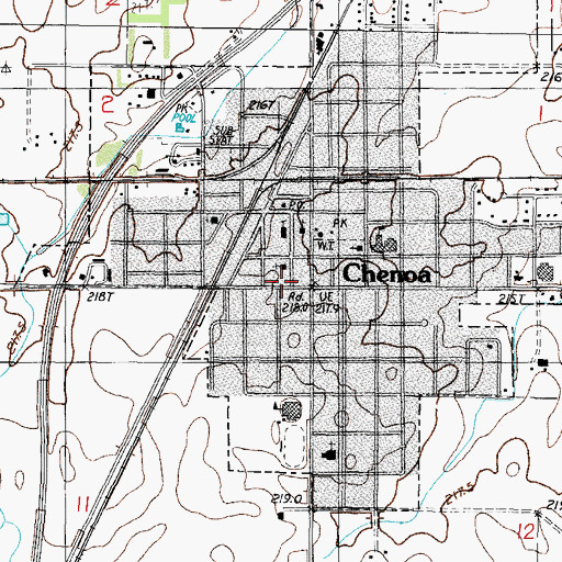 Topographic Map of Chenoa, IL