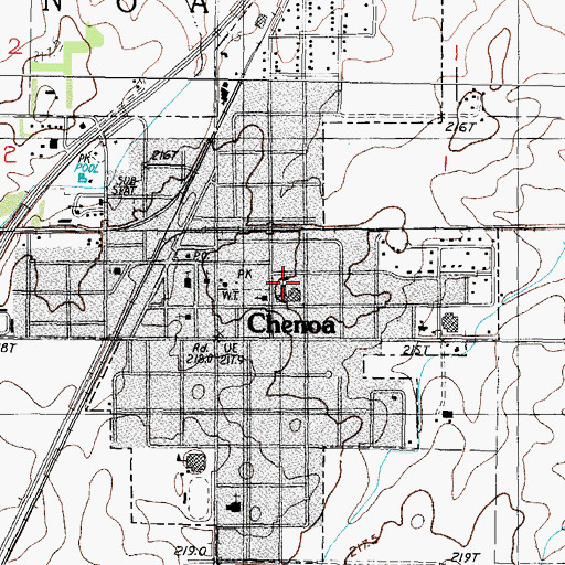 Topographic Map of Chenoa Elementary School, IL