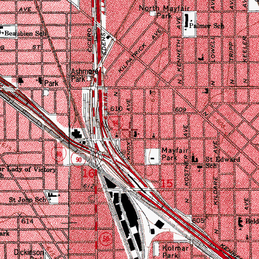 Topographic Map of Chicago Junior College (historical), IL