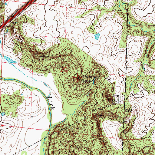 Topographic Map of Chimney Rock, IL