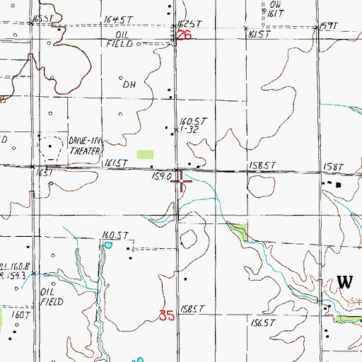 Topographic Map of Chriss School (historical), IL
