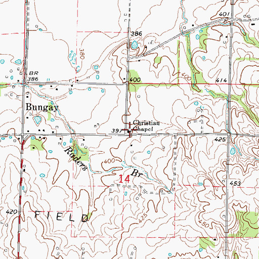 Topographic Map of Christian Chapel, IL
