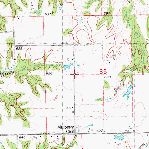 Topographic Map of Christian Grove School (historical), IL
