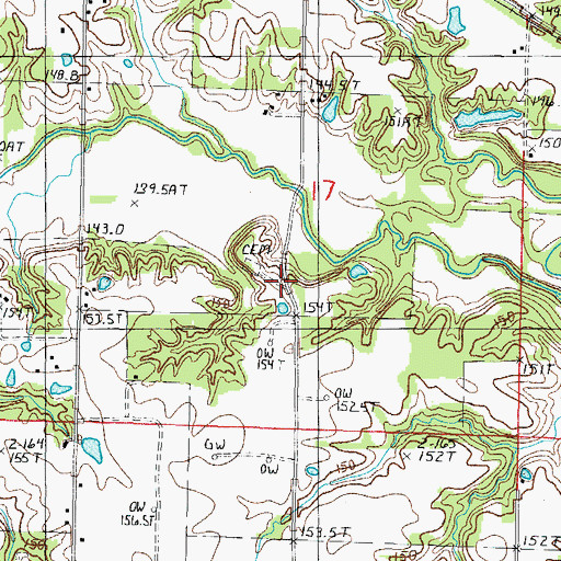 Topographic Map of Christian Home Church (historical), IL