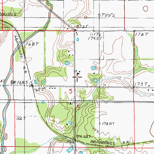Topographic Map of Christian Run School (historical), IL