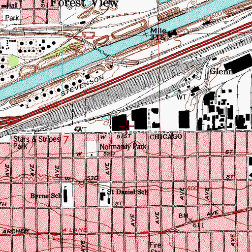 Topographic Map of Cid Field, IL