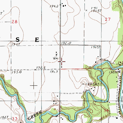 Topographic Map of Clabby School (historical), IL
