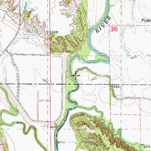 Topographic Map of Clark Branch, IL