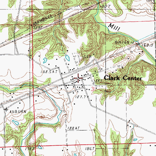 Topographic Map of Clark Center, IL