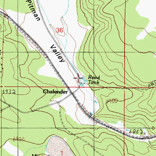 Topographic Map of Reed Tank, AZ